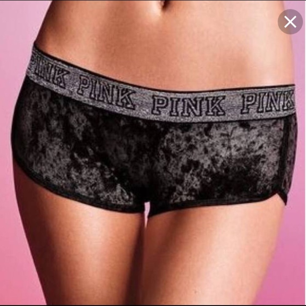 NEW black velvet boyshorts